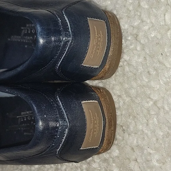 Salvatore ferragamo Ganachi navy leather driving loafers/shoes size 7