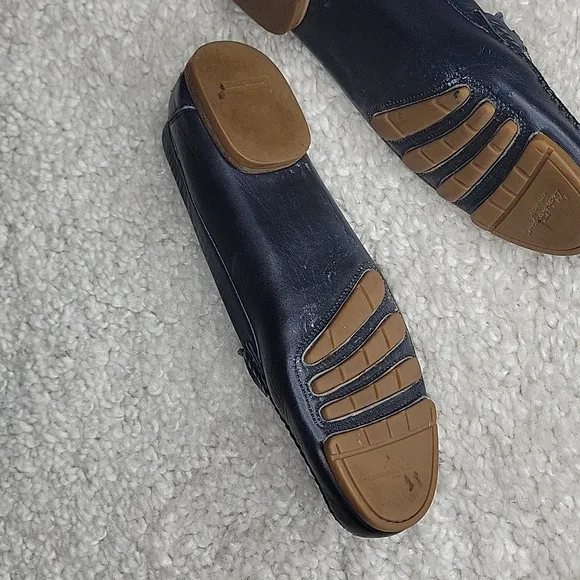 Salvatore ferragamo Ganachi navy leather driving loafers/shoes size 7