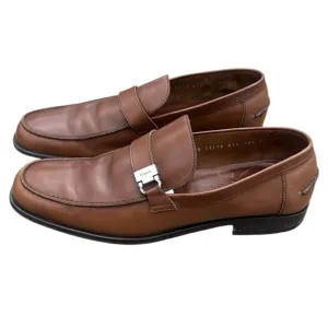 Salvatore Ferragamo mens brown Leather Dress Loafers Sz 10 1/2