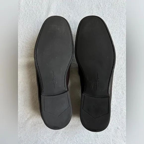 Salvatore Ferragamo Mens MAGNIFICO Gancini Bit Dress Shoes Loafers 10 D