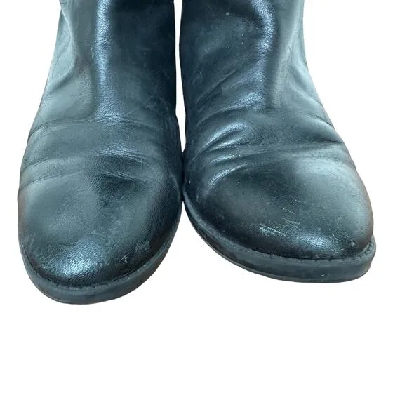 Sam Edelman Black Leather Knee-High Riding Boots - Women’s Size 8M