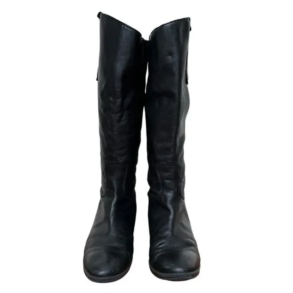 Sam Edelman Black Leather Knee-High Riding Boots - Women’s Size 8M