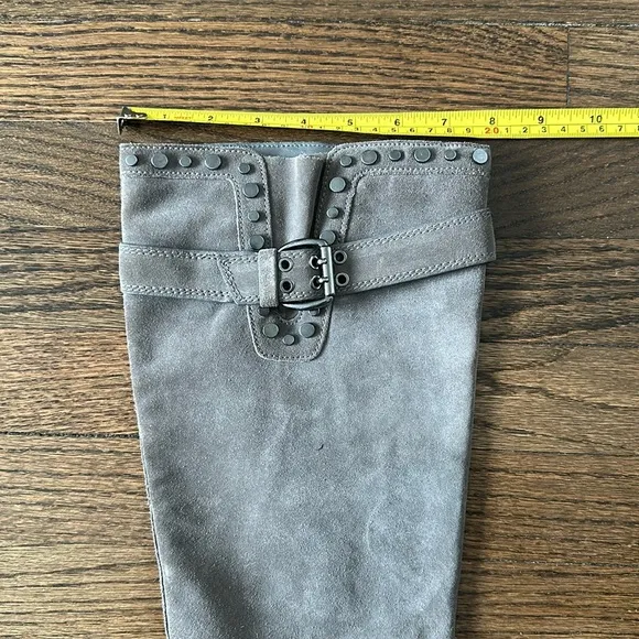 Sam Edelman Deryn Extra Rugged Distressed Discolored Studded Moto Suede Boots