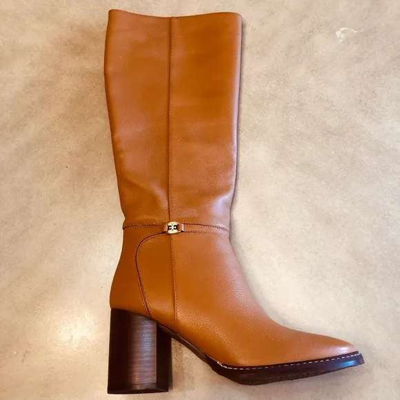 Sam Edelman Women's Elsy Knee High Leather Boots Size 8.5M $250
