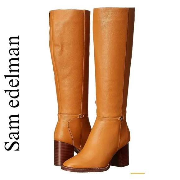 Sam Edelman Women's Elsy Knee High Leather Boots Size 8.5M $250