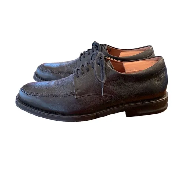 Sandro Mens Comfort Walk Black Leather Lace Up Dress Shoes Sz 9