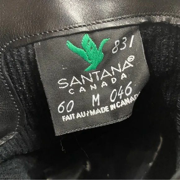 Santana Canada Black Buttery Soft Leather Ankle Boots Women’s Size 6