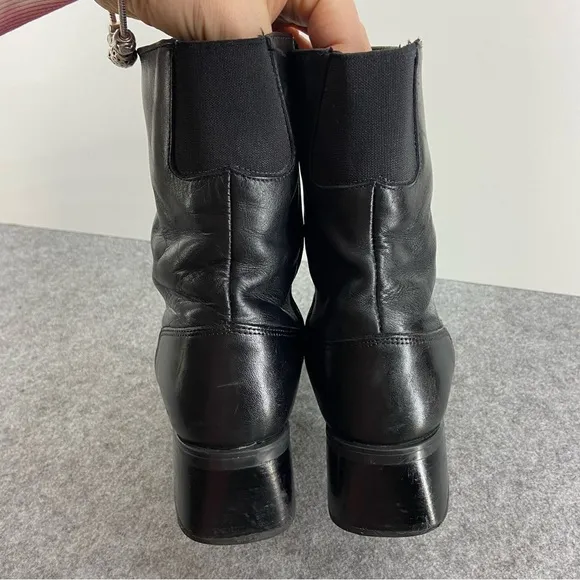 Santana Canada Black Buttery Soft Leather Ankle Boots Women’s Size 6