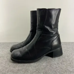 Santana Canada Black Buttery Soft Leather Ankle Boots Women’s Size 6