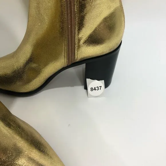 Sarto By Franco Sarto Ticada Knee High Boot Gold Metallic Shoes Size US 6.5