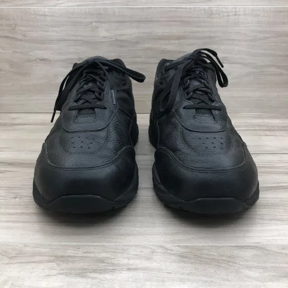 SAS Shoes Mens 10.5W Black Leather Lace Up Comfort Sneakers