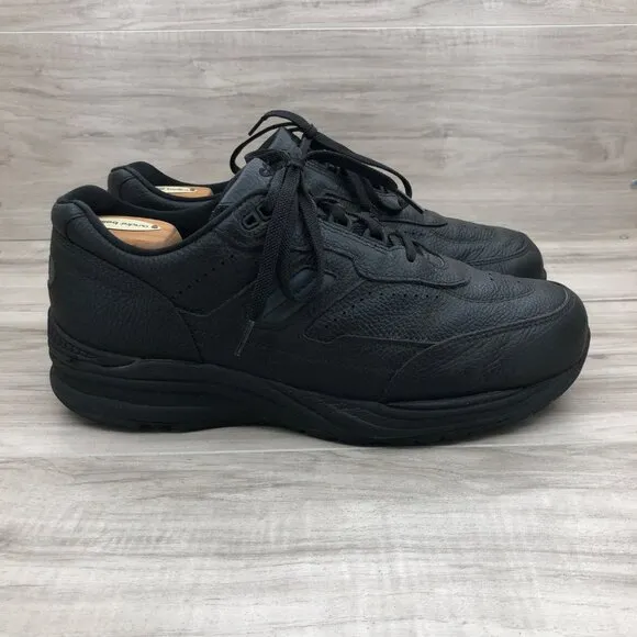 SAS Shoes Mens 10.5W Black Leather Lace Up Comfort Sneakers