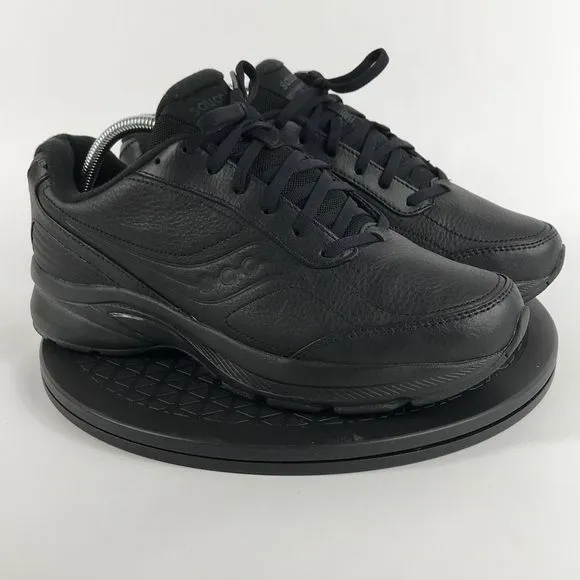 Saucony Omni Walker Black Leather Comfort Shoes S50203-2 Women’s Size 10.5 Wide