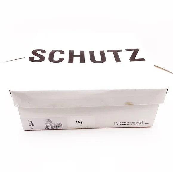 🆕{Schutz} Andrea Croc-Embossed Leather Combat Boots