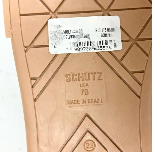 Schutz Womens Mixed Media High Top Sneakers Platform Nubuck Deluxe Brown Black 7