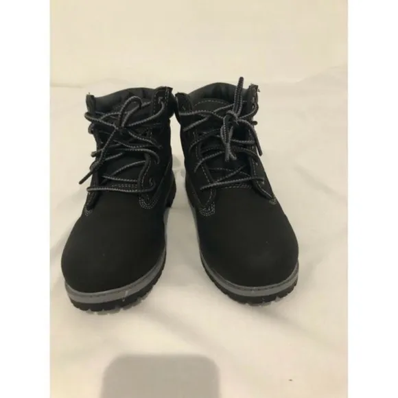 Set 2 Boys Shoes Vans Sneakers Red Black &amp; Wonder Nation Boots Black Size USA1