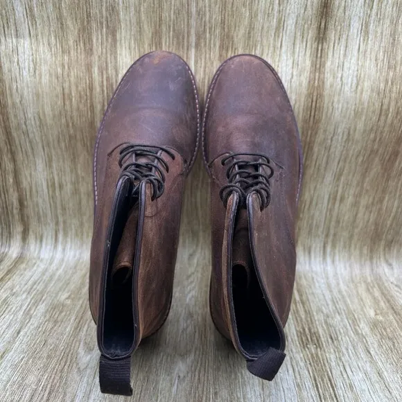 Shoe The Bear Ned Men's Size 11 EU 44 Waxed Suede Brown Ankle Boots Shoes