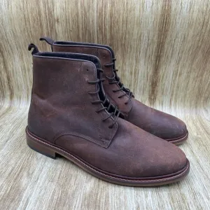 Shoe The Bear Ned Men's Size 11 EU 44 Waxed Suede Brown Ankle Boots Shoes