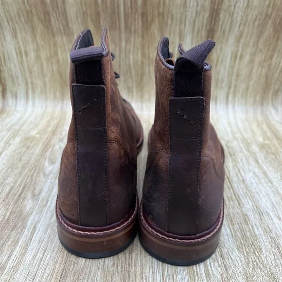 Shoe The Bear Ned Men's Size 11 EU 44 Waxed Suede Brown Ankle Boots Shoes