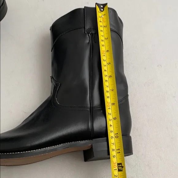 Silverton black leather cowboy western boots 10.5