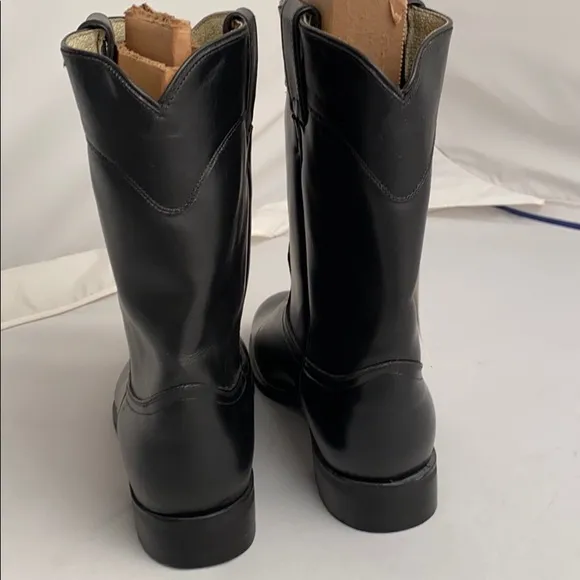 Silverton black leather cowboy western boots 10.5