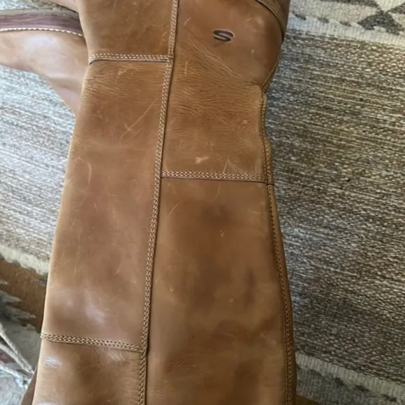 Skechers Brown Combat Moto Boots Leather