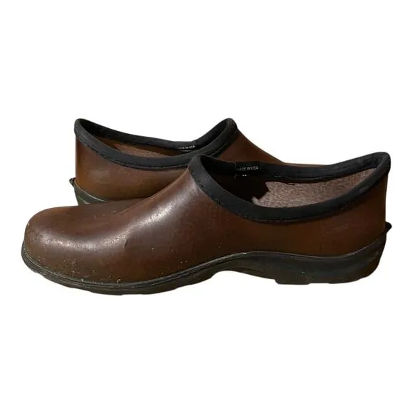 Sloggers Mens Rain And Garden Boots Leather Size 11 Brown