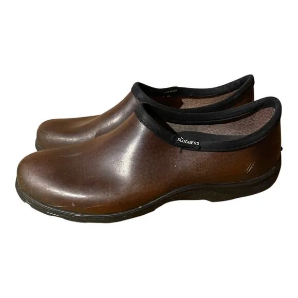 Sloggers Mens Rain And Garden Boots Leather Size 11 Brown