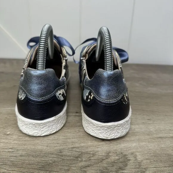 Softwaves Arch Support Snakeskin Sneakers Leather Comfort Shoes Size‎ 37 US 6.5