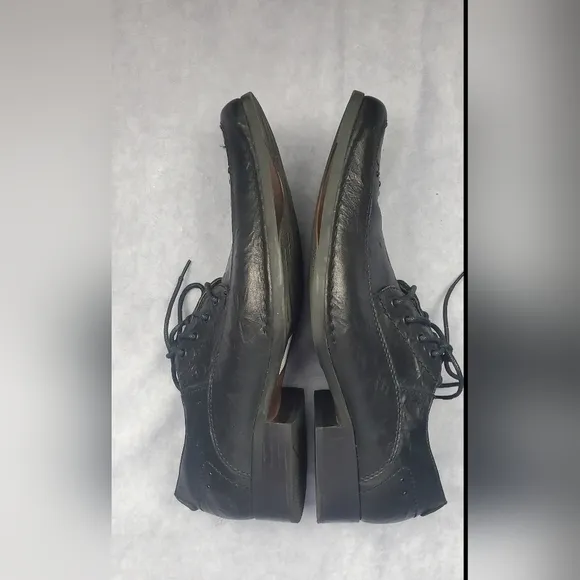 Soho Lab Casual Oxford Dress office Crocodile pattern shoes black leather size 9