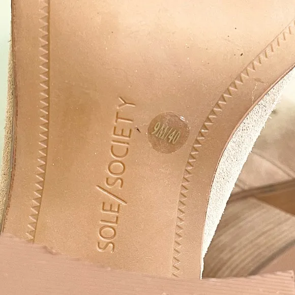Sole Society Tan Suede Leather Slip On Block Heel Rachill Boots Size 9 NWT