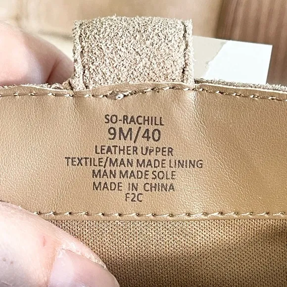 Sole Society Tan Suede Leather Slip On Block Heel Rachill Boots Size 9 NWT