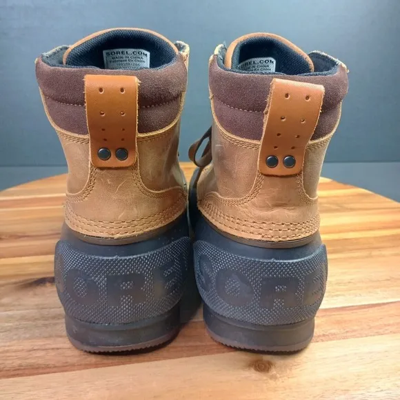 Sorel Ankeny Elk Stout Mens 11.5 Waterproof Snow Rain Duck NM2101-286 Leather