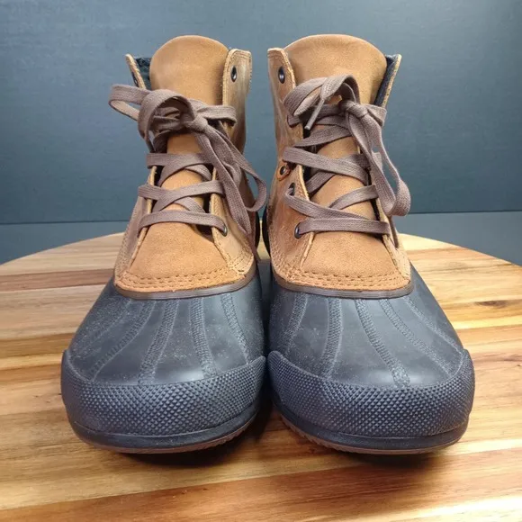 Sorel Ankeny Elk Stout Mens 11.5 Waterproof Snow Rain Duck NM2101-286 Leather