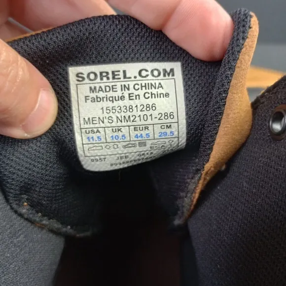 Sorel Ankeny Elk Stout Mens 11.5 Waterproof Snow Rain Duck NM2101-286 Leather
