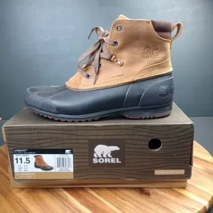 Sorel Ankeny Elk Stout Mens 11.5 Waterproof Snow Rain Duck NM2101-286 Leather