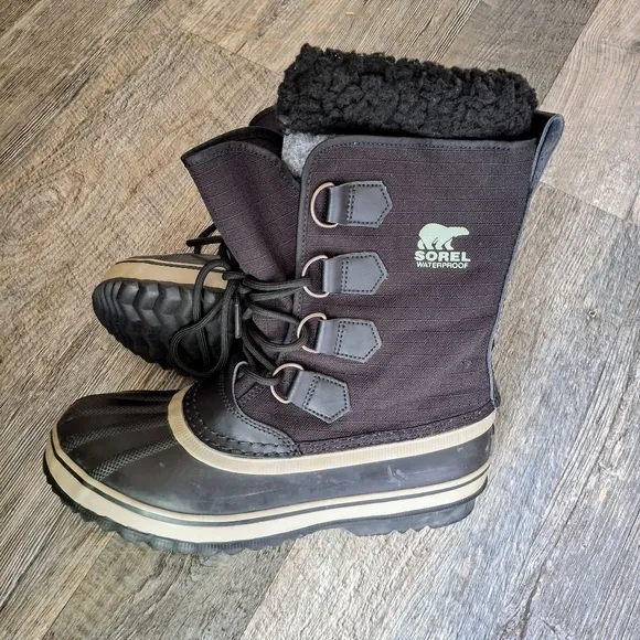 Sorel Black and Gray Mens  Winter Boots Size 7 Sorel