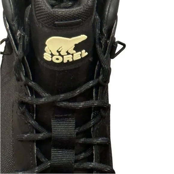 Sorel Brex Heel Lace Up Bootie Waterproof Comfortable Black Size 8.5 NWOB