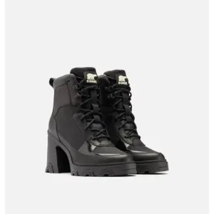 Sorel Brex Heel Lace Up Bootie Waterproof Comfortable Black Size 8.5 NWOB