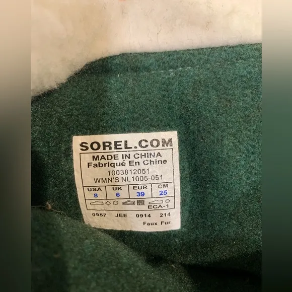 SOREL Caribou Shale Stone Womens‎ Boots Size 8 Never worn
