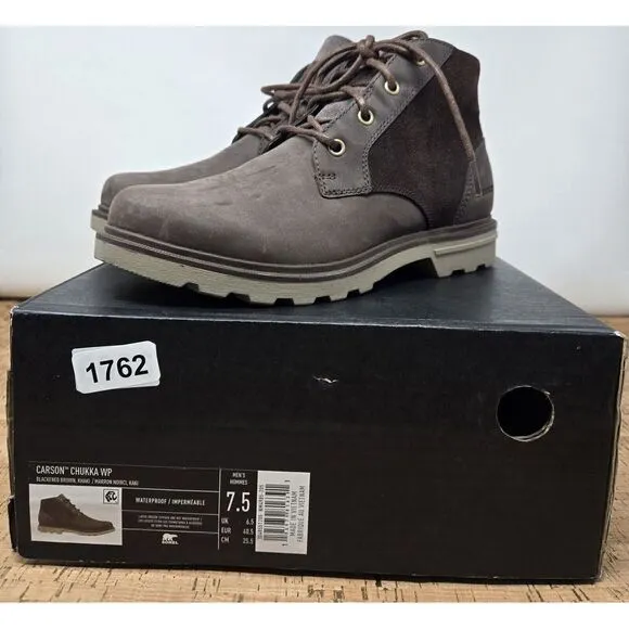 SOREL Carson Chukka WP Boots Mens 7.5 Casual‎ Preppy Brown