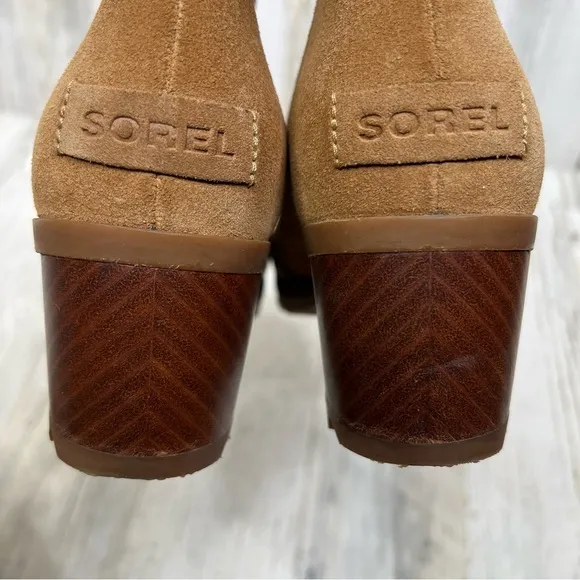 Sorel Cate Boots Zip Camel Brown Womens Shoes Size 7‎