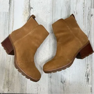 Sorel Cate Boots Zip Camel Brown Womens Shoes Size 7‎