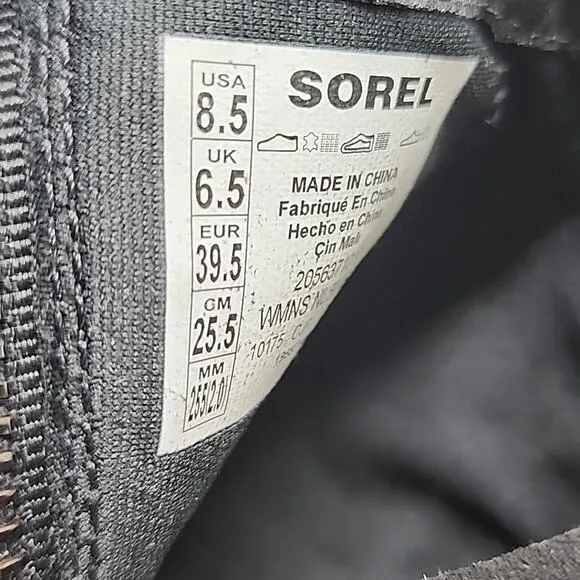 SOREL EVIE ll ●WOMEN'S 8.5●ZIPP  ANKLE BOOTIE FULL GRAIN LEATHER WATERPROOF NWOB