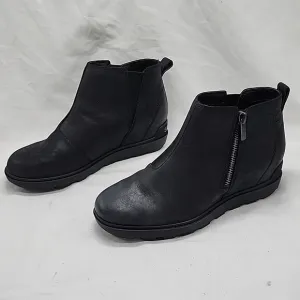 SOREL EVIE ll ●WOMEN'S 8.5●ZIPP  ANKLE BOOTIE FULL GRAIN LEATHER WATERPROOF NWOB
