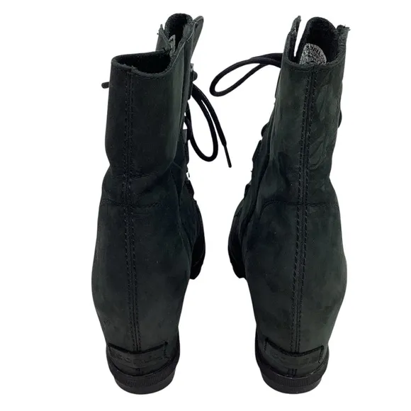 SOREL Joan Of Arctic ll Hidden Wedge Leather Waterproof Boots Black