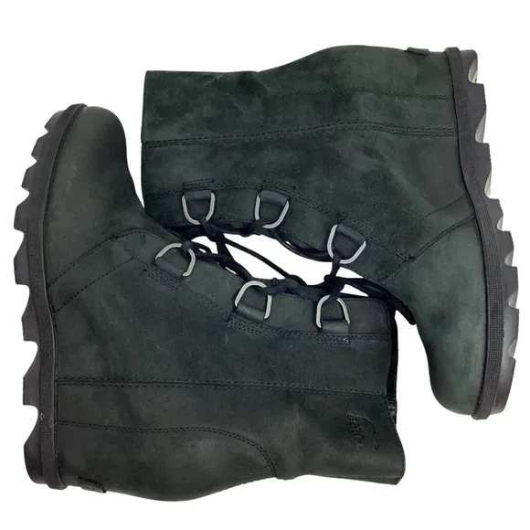SOREL Joan Of Arctic ll Hidden Wedge Leather Waterproof Boots Black