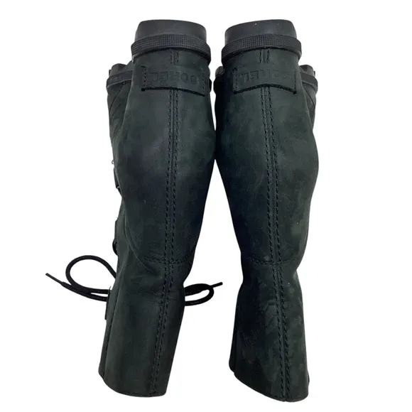 SOREL Joan Of Arctic ll Hidden Wedge Leather Waterproof Boots Black
