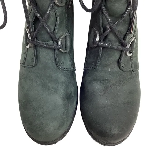 SOREL Joan Of Arctic ll Hidden Wedge Leather Waterproof Boots Black