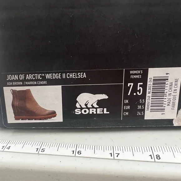 Sorel Joan of Arctic Wedge II Chelsea Boots - Ash Brown (Size 7.5 US)​